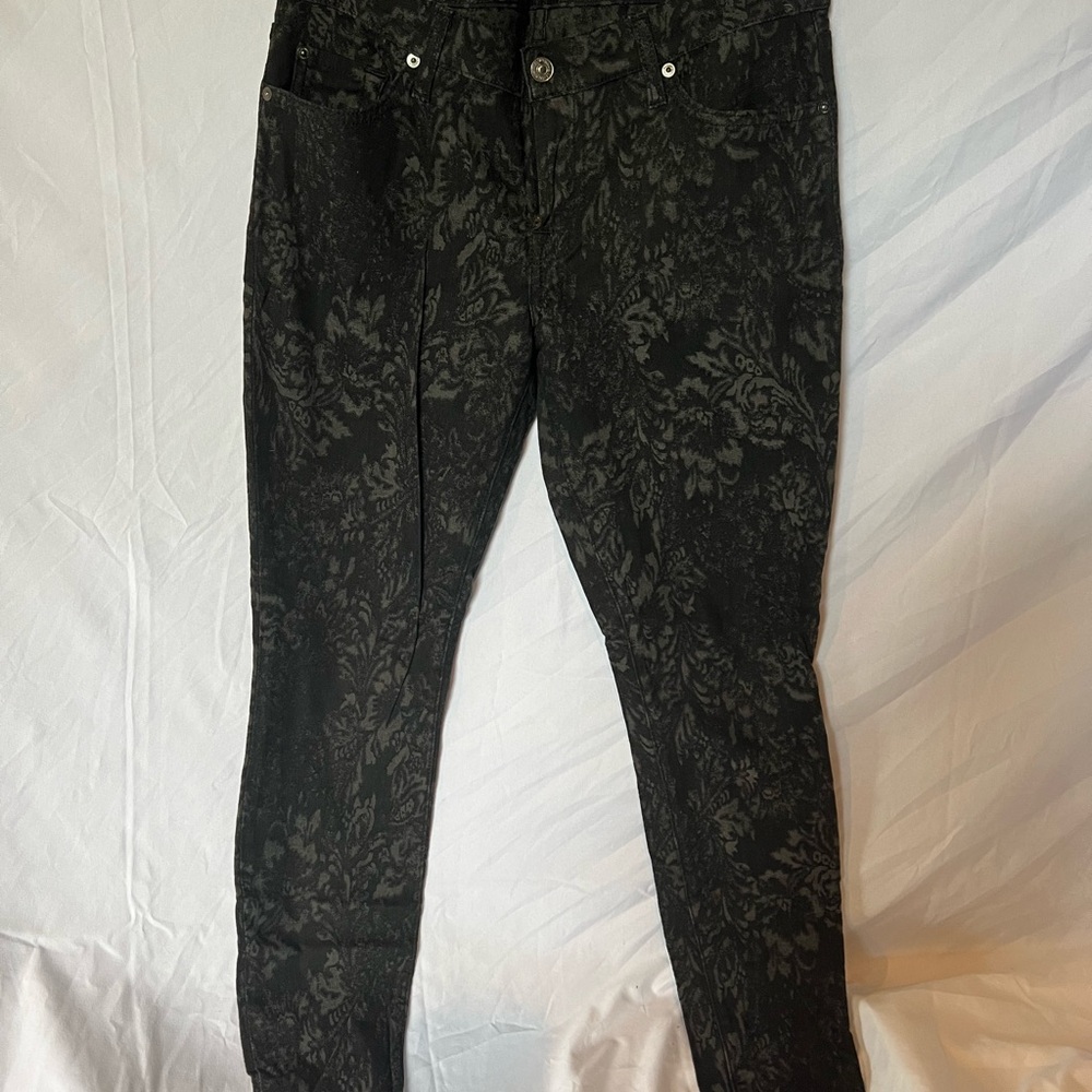 7 For All Mankind Jacquard Floral  Patterned Jeans